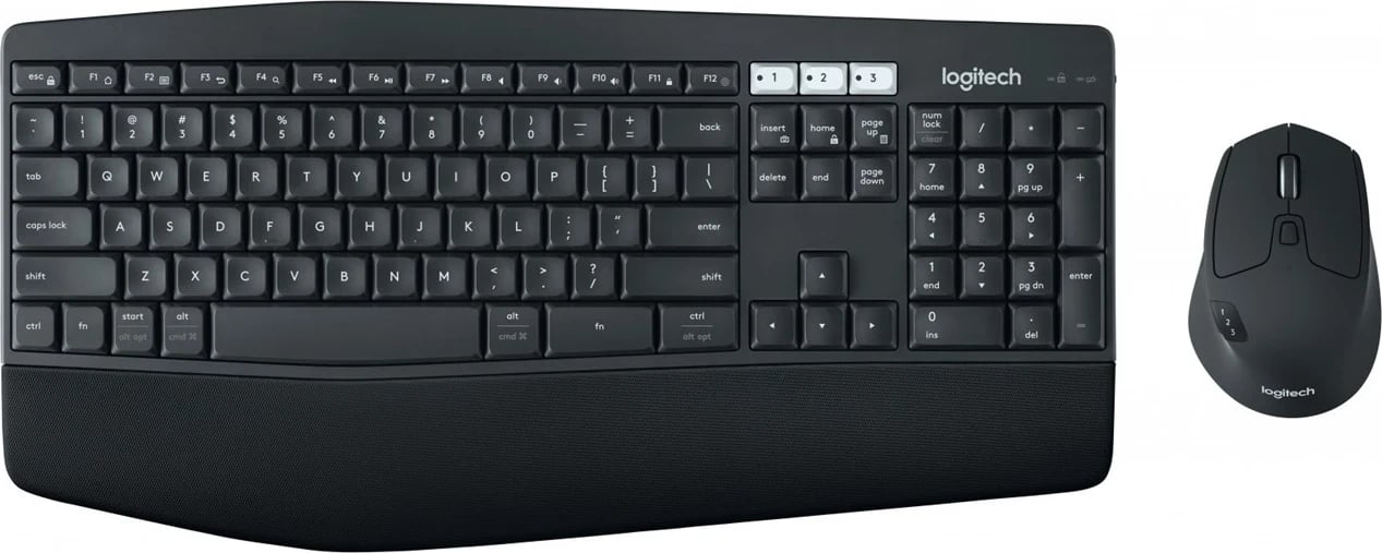 Tastierë dhe maus Logitech MK850, RF Wireless + Bluetooth, QWERTY US International, E zezë