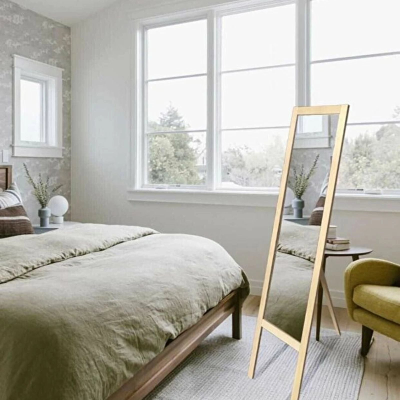 Pasqyrë qëndrore Cheval, ngjyrë druri, Skye Decor, 45x140cm