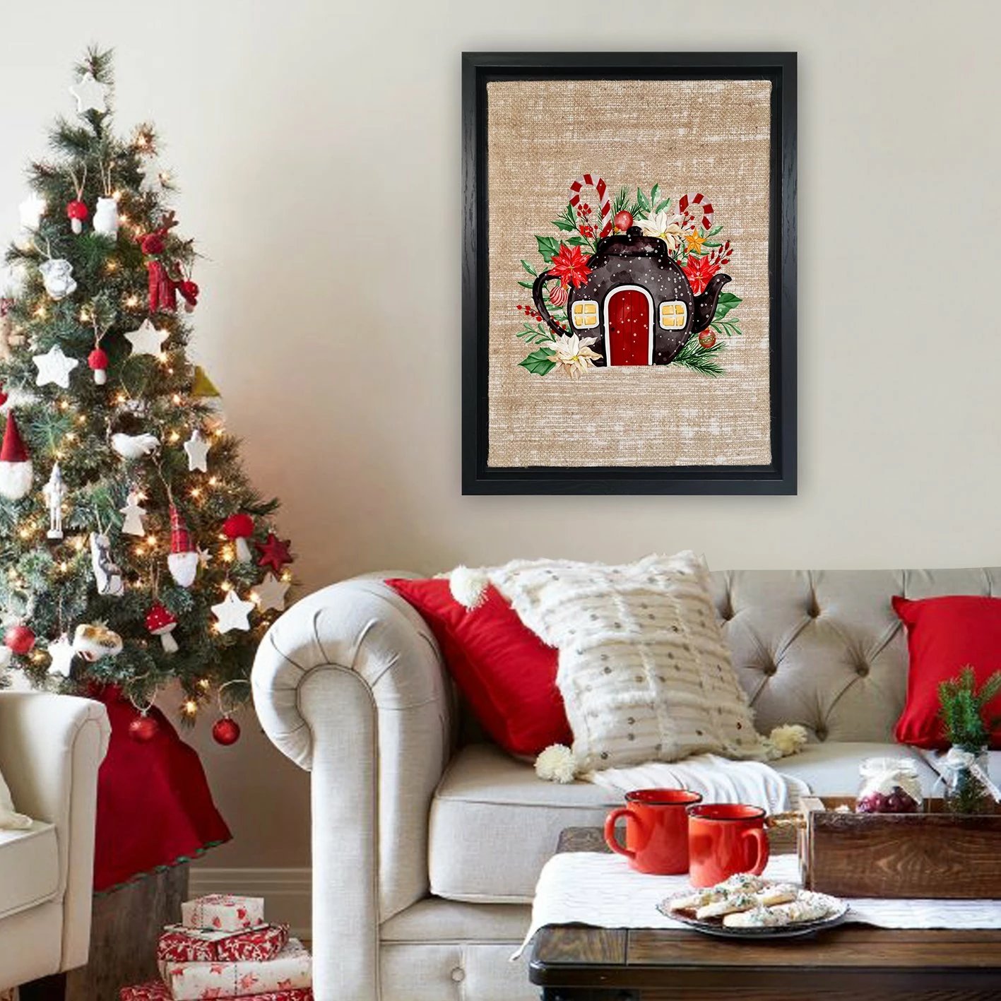 Pikturë dekorative në kanavacë me kornizë, shumëngjyrëshe, Wallity, LSJ01_6696, 67x97cm