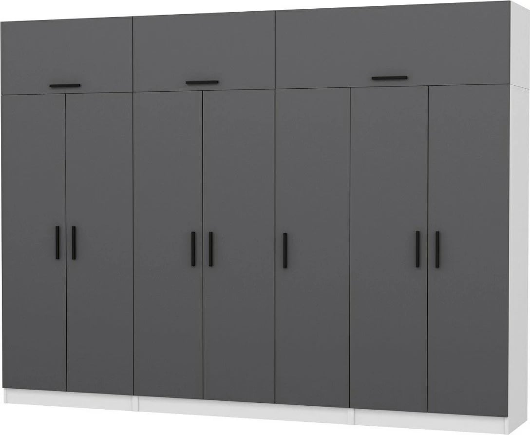 Dollap i madh për rroba, anthracite dhe i bardhë, Skye Decor, 5150