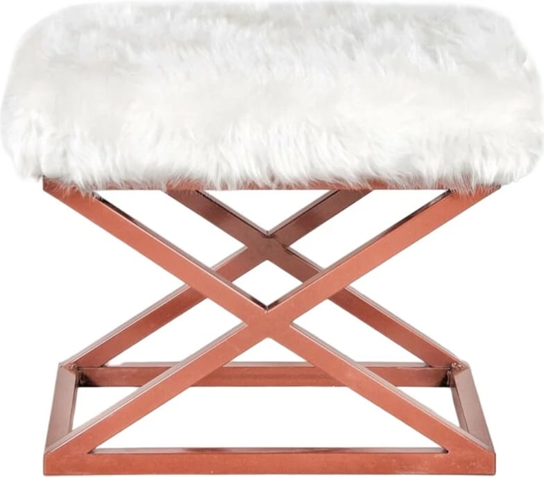 Puf Atelier del Sofa, pelush Capraz, bakër-bardhë