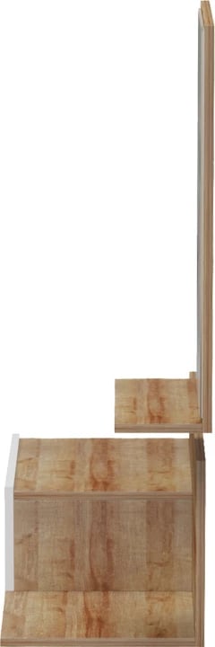 Mobilje korridori Miranda me pasqyrë, ngjyrë e bardhë-lisi, 60x30x89.5cm