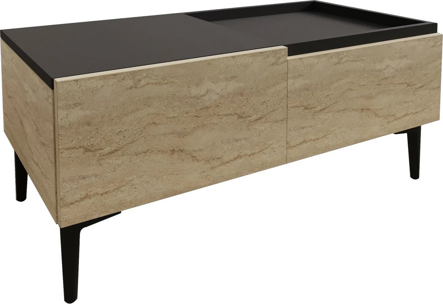 Tavolinë kafeje Skye Decor, Mia, travertin, antracit