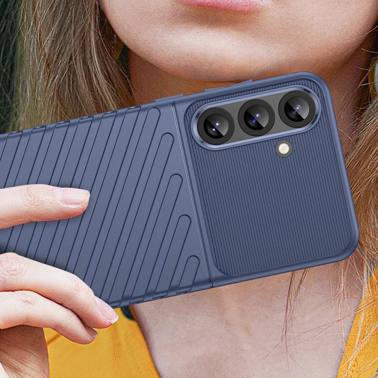 Mbështjellës Hurtel Thunder Case për Samsung Galaxy S25+, TPU, Kaltër
