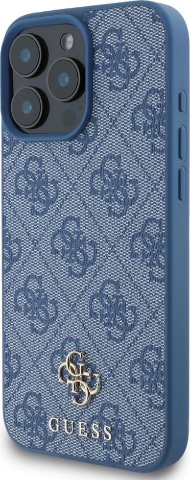 Mbështjellës Guess HC PU 4G Small 4G and Classic MagSafe për iPhone 16 Pro Max, Blu