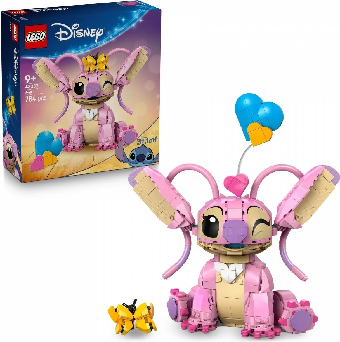 Set LEGO Disney Angel 43257, 784 pjesë, 25 cm, rozë