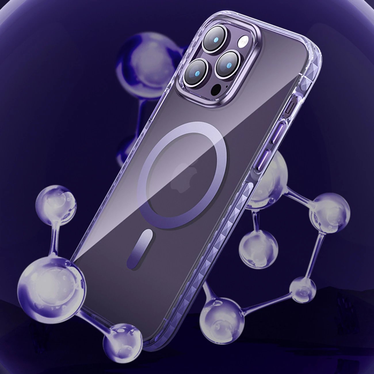 Mbështjellës Kingxbar Ice Crystal Series për iPhone 14, MagSafe, Gri