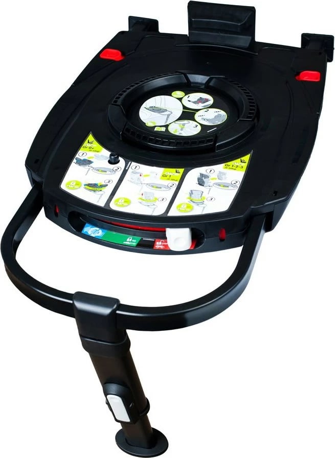 Bazë Isofix për ulëse auto, Nania Migo Solar, me këmbë mbështetëse të rregullueshme, tregues me ngjyra, rrotullim drejt derës, e zezë