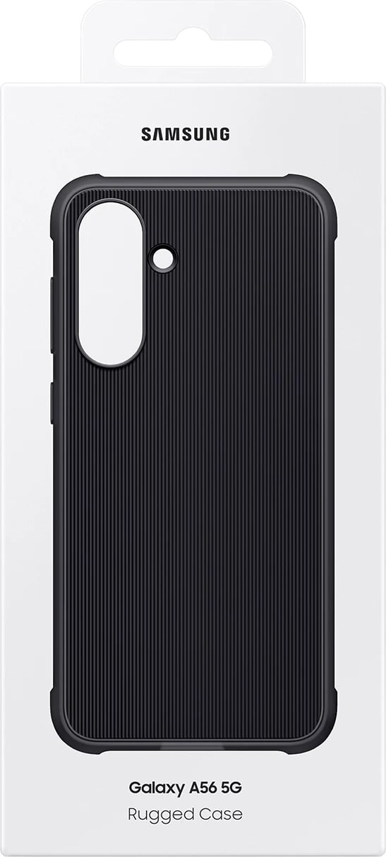 Mbështjellës Samsung Rugged Silicone Case EF-RA566CBEGWW për Galaxy A56 5G, i zi