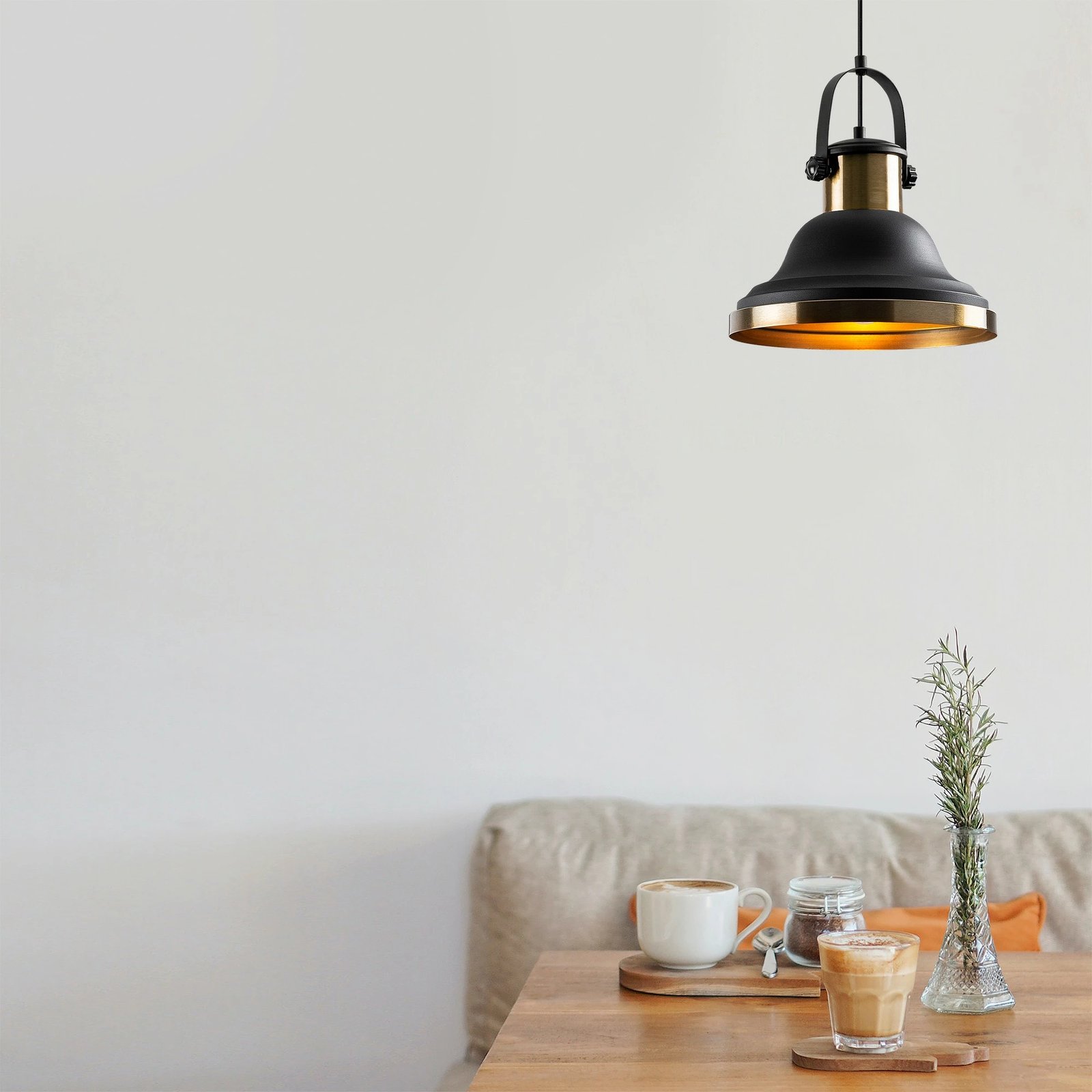 Llambë tavani Opviq, Dodo - 2601, e zezë, lartësi e rregullueshme