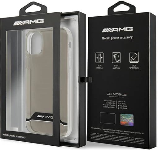 Mbështjellës Mercedes AMG Electroplate Black&White për iPhone 11/XR 6.1", Transparent
