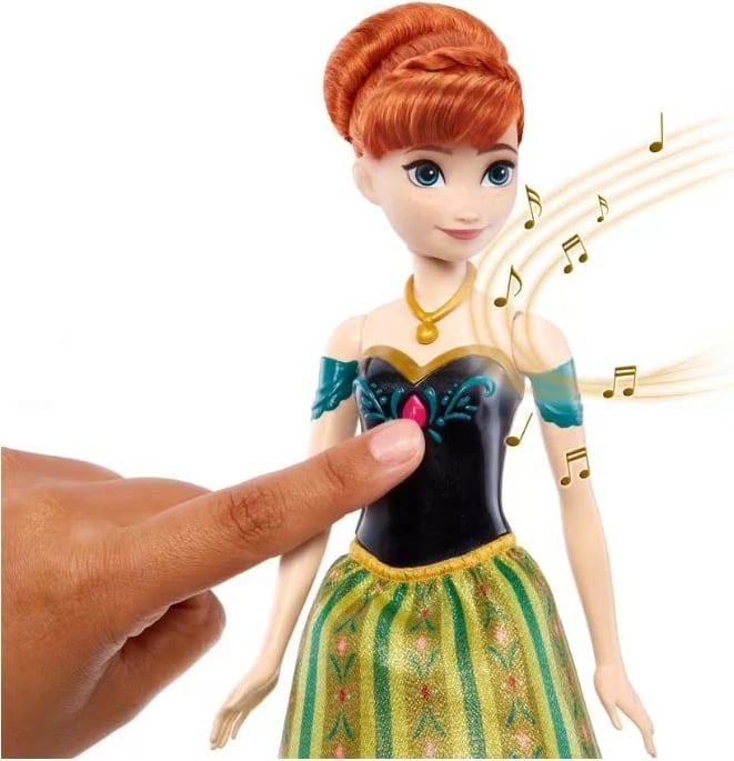 Kukull Anna Frozen Mattel JDX53 me muzikë, për vajza