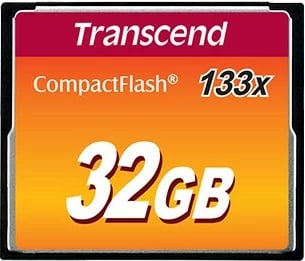 Kartelë memorie Transcend CompactFlash 32GB, 133x, MLC, e zezë