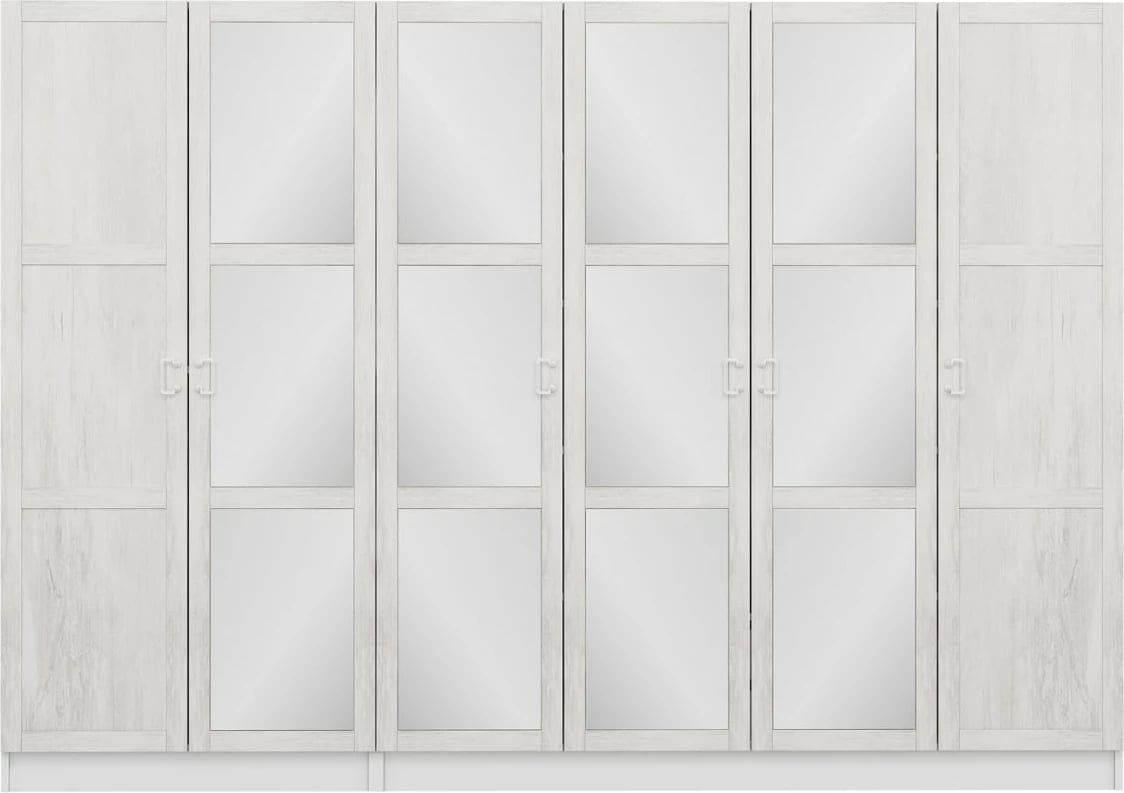 Dollap i bardhë me pasqyra, Skye Decor, Kale Country, 2461