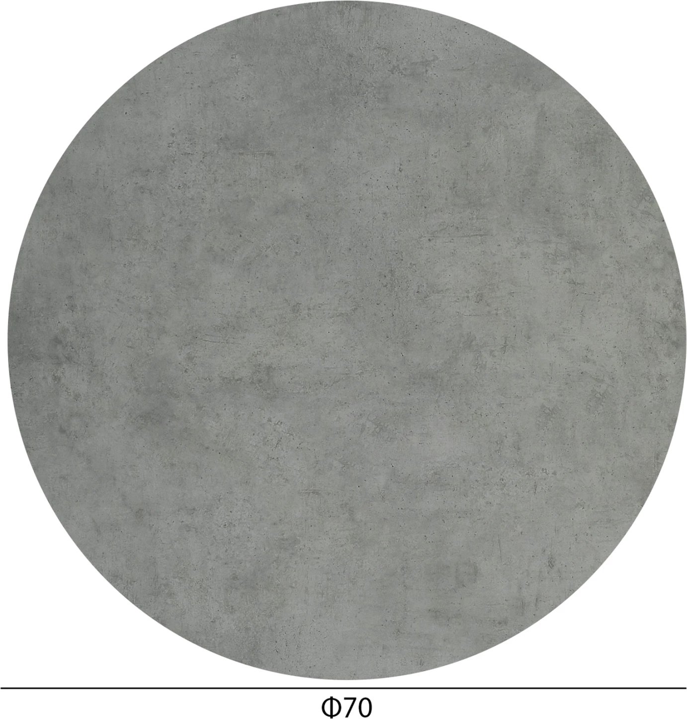 Sipërfaqe tavoline rrethore, ngjyrë çimento, HPL FH5842.32, 70cm