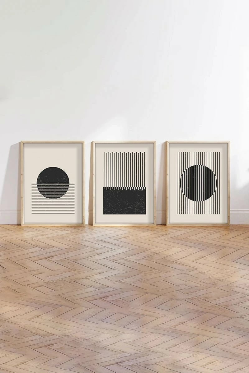 Pikturë dekorative me kornizë, MDF, 3 pjesë, Wallity, Huhu212, 50x70cm