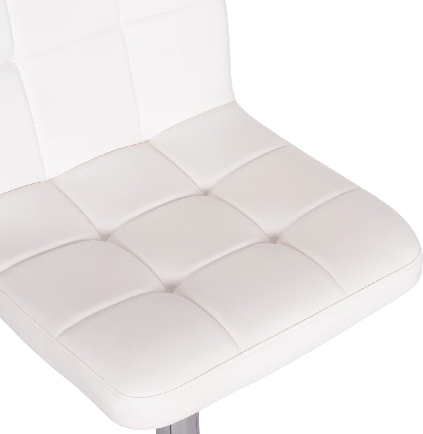 Karrige për bar rrotulluese DIANA, lëkurë PU e bardhë, metal krom, FH202.22, 44x52x109cm, set prej 2 copë