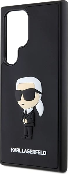 Mbështjellës Karl Lagerfeld 3D Rubber Ikonik për Samsung Galaxy S24 Ultra, i zi