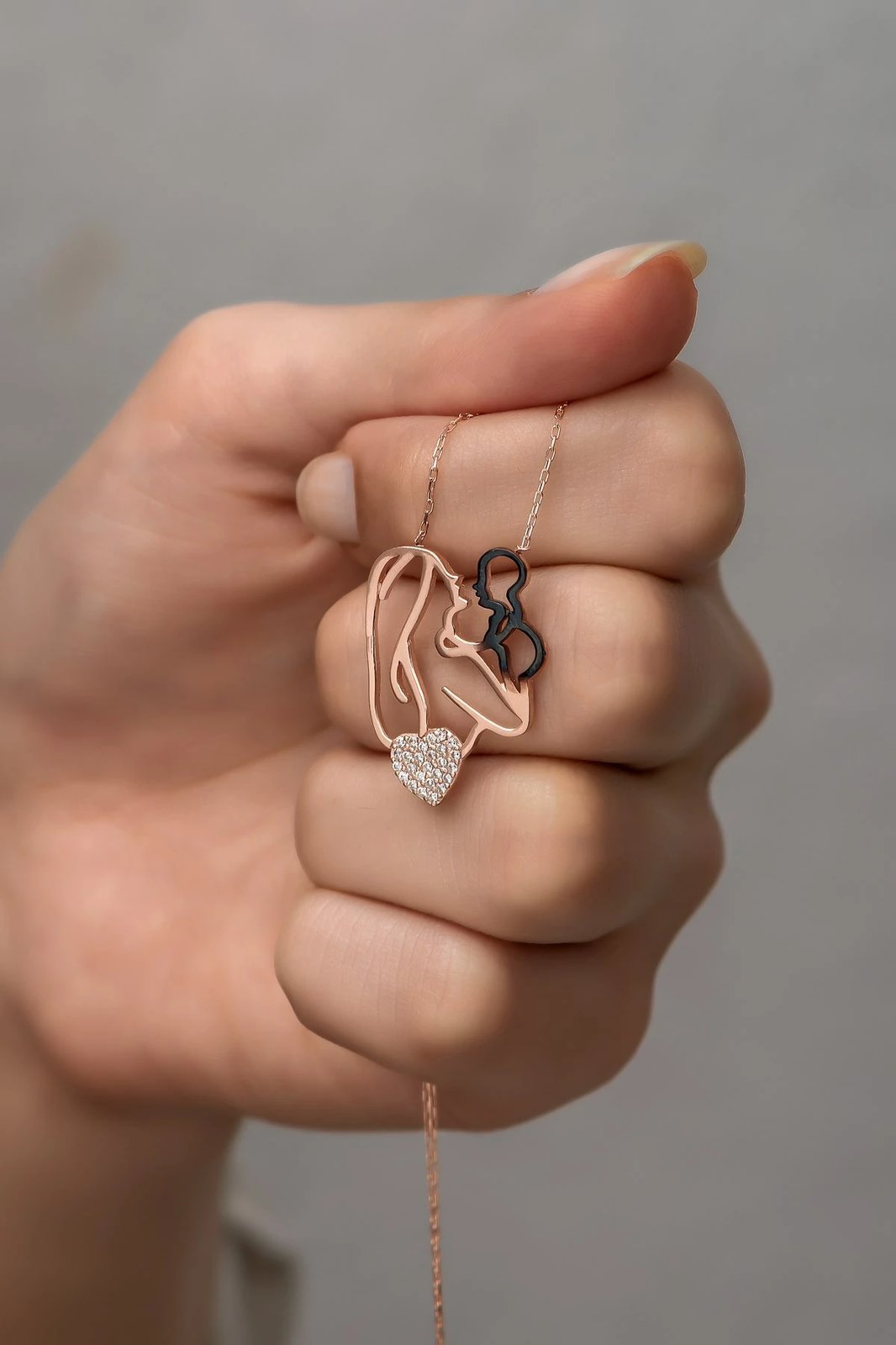 Qafore argjendi Jumeon, NRZ99249, ngjyrë rozë e zezë