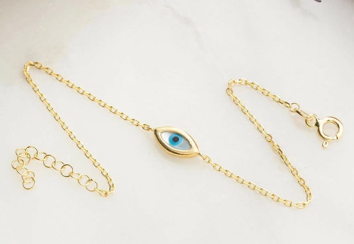 Byzylyk argjendi Jumeon, ngjyrë ari, gur zirkoni blu, NRZ999434