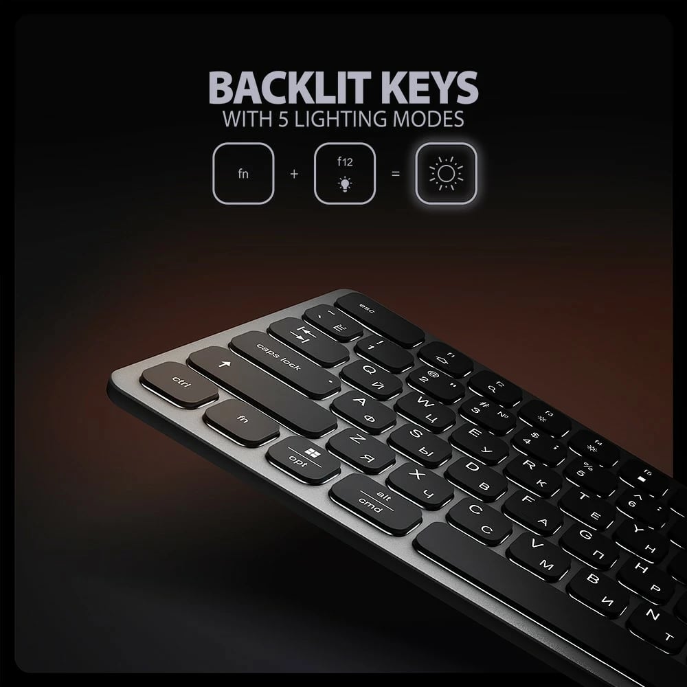 Tastierë AXAGON HMC-KB-CRL me hub USB-C 9-në-1, layout cirilik, 60cm, Gri Tastierë AXAGON HMC-KB-CRL me hub USB-C 9-në-1, layout cirilik, 60cm, Gri