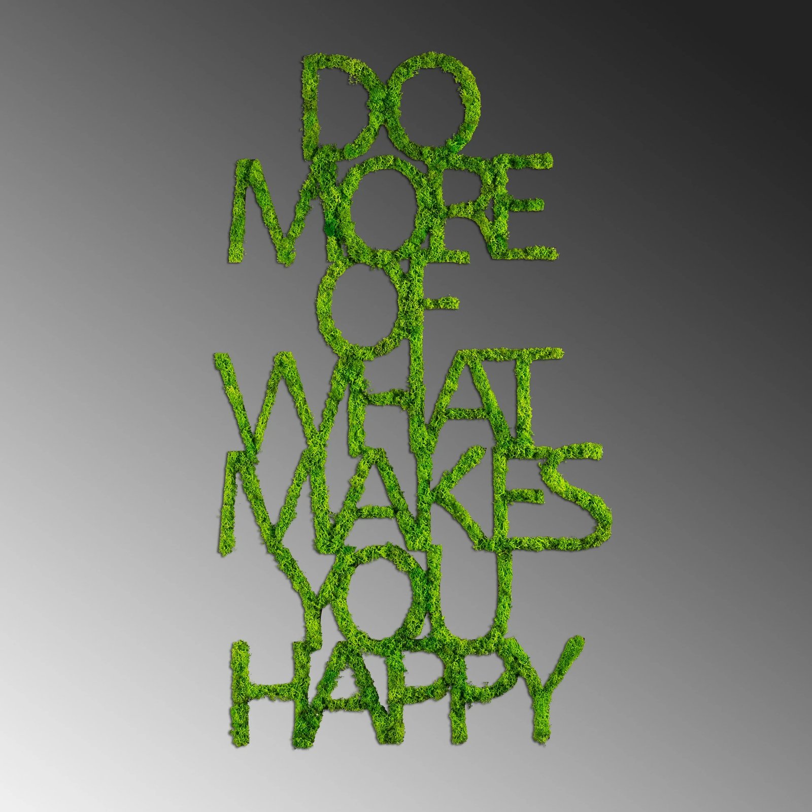 Aksesor dekorativ metalik për mur, Wallity, Do More Of What Makes You Happy, ngjyrë e gjelbër, 41x70cm
