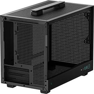 Kasë DeepCool CH160, Mini-ITX, xham i temperuar, SFF, e zezë