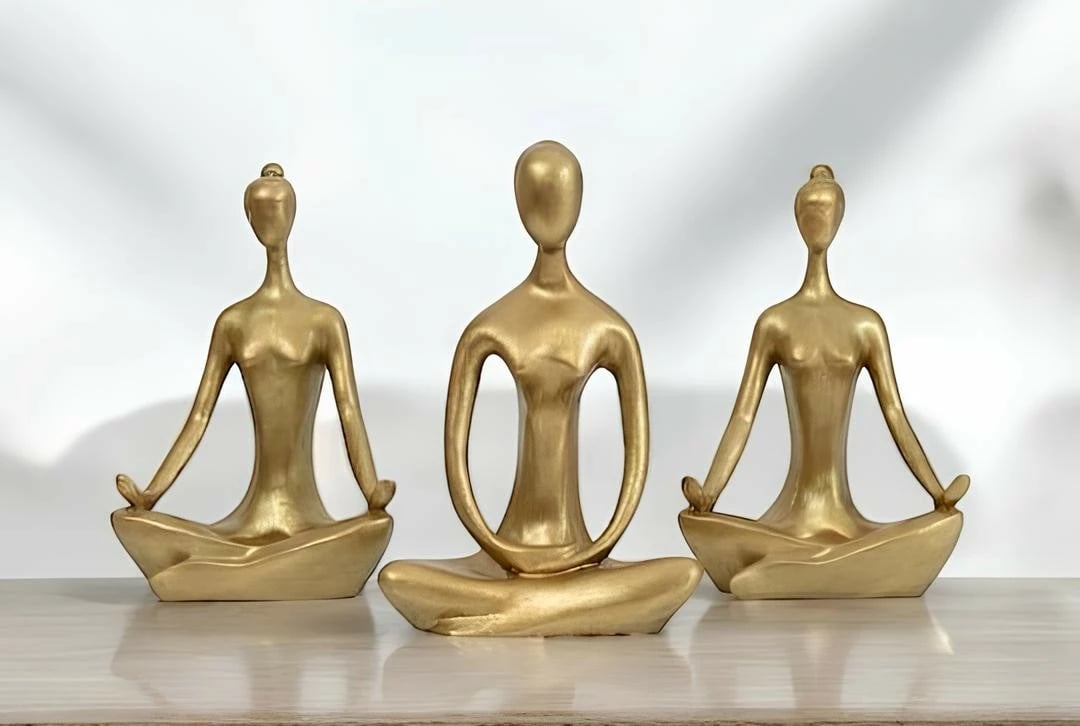 Set qiri mbajtës (3 copë), ngjyrë ari, Evila Originals, CY0450