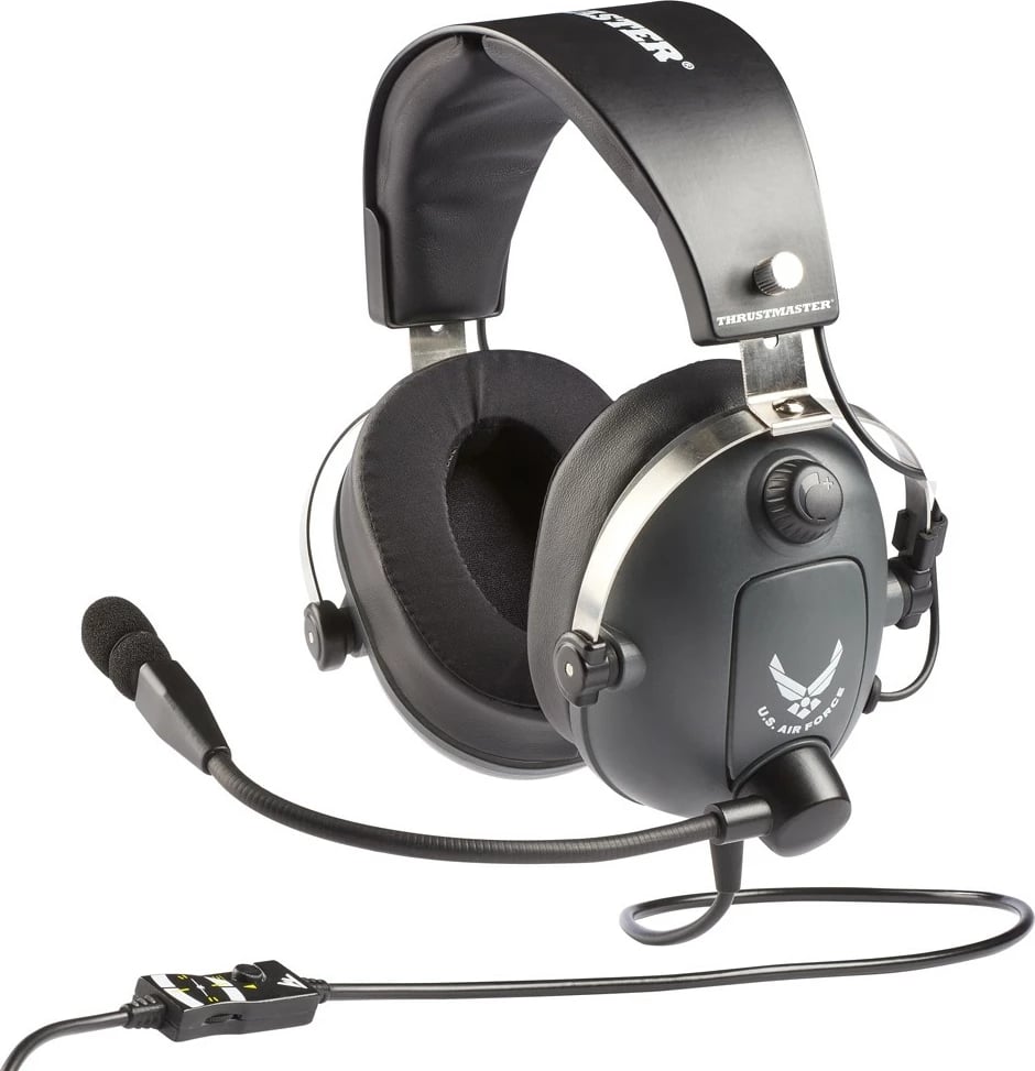 Kufje gaming Thrustmaster T.Flight US AirForce DTS, me mikrofon, 3.5mm, e zezë/gri