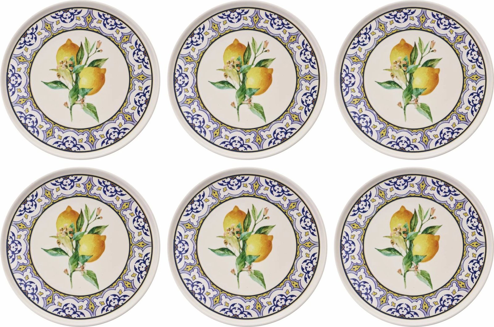 Set pjatash shërbimi (6 copë), Hermia Concept, Lemon Garden