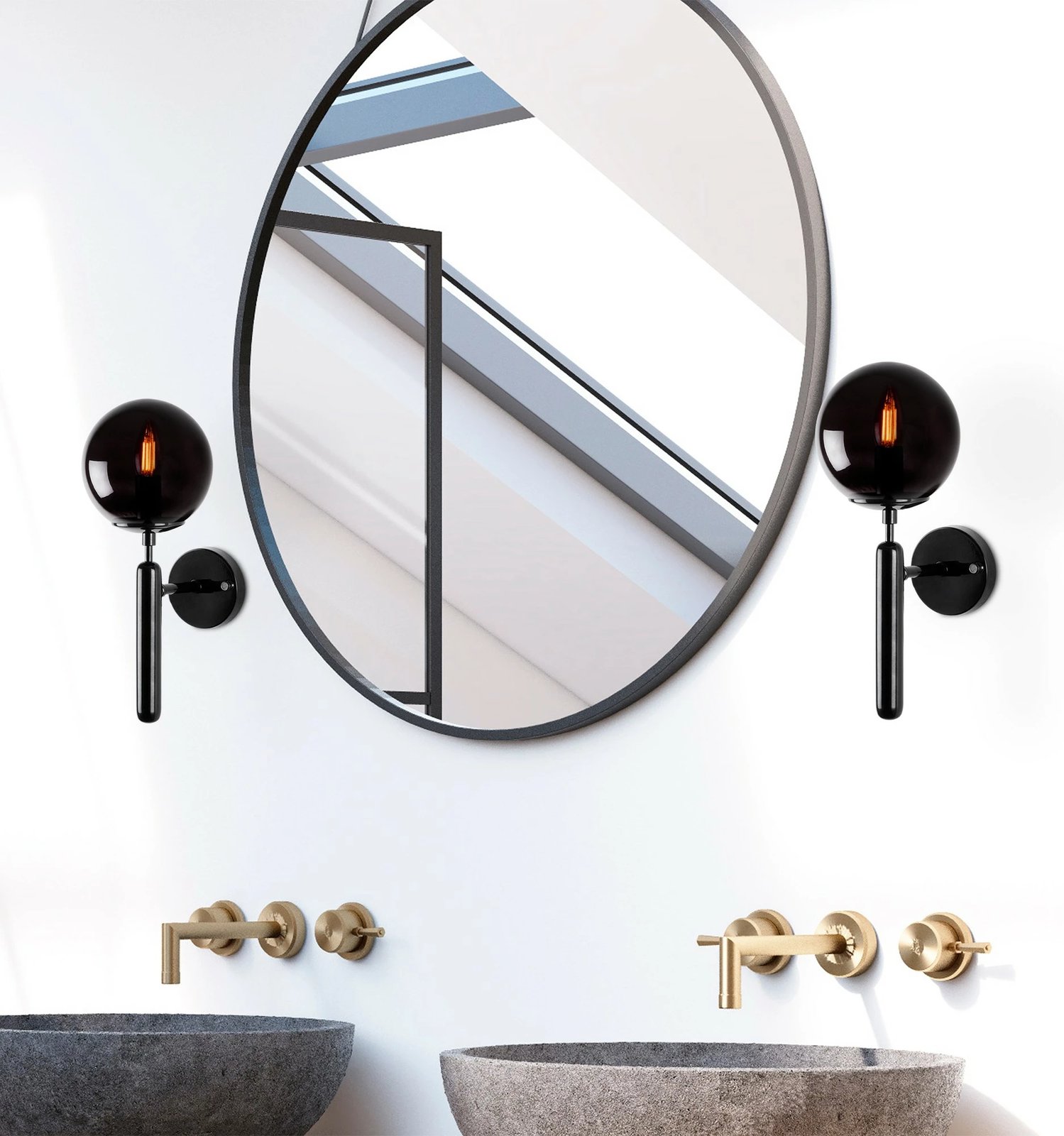 Llambë muri Opviq King, ngjyrë e zezë, 15x20x40cm