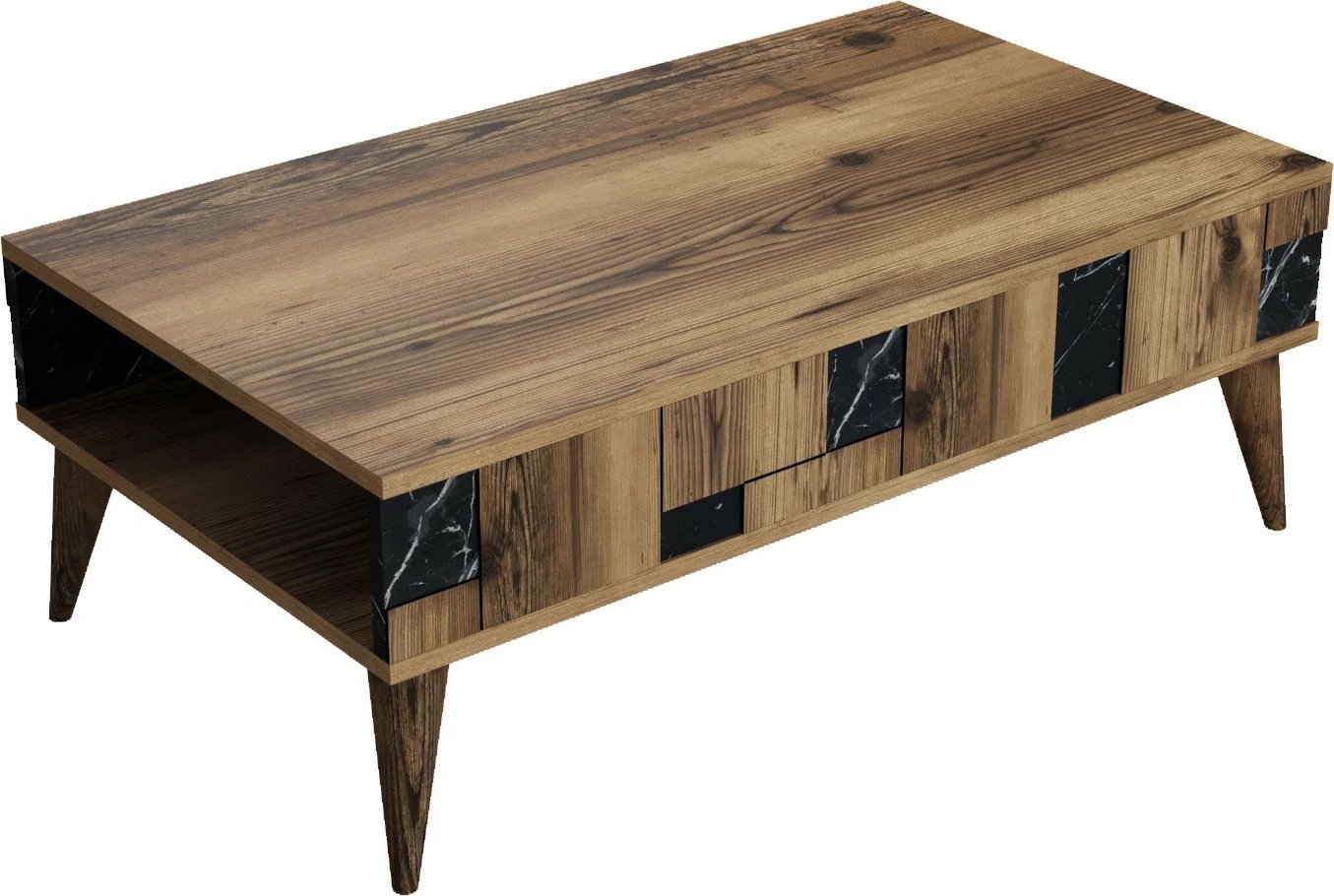 Tavolinë kafeje Hanah Home, Madrid, ngjyrë arr dhe e zezë Tavolinë kafeje Hanah Home, Madrid, ngjyrë arr dhe e zezë