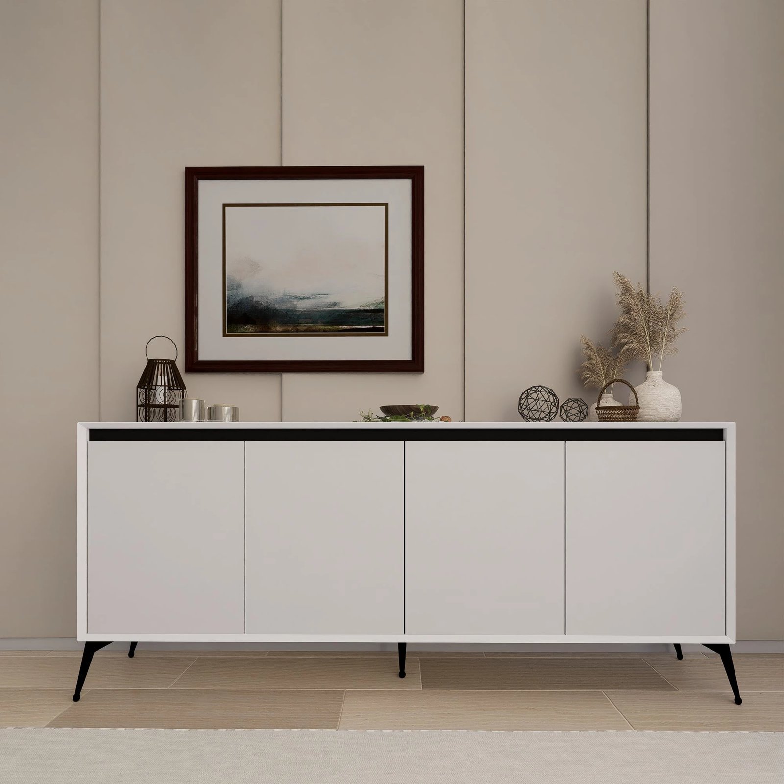 Konsolë Skye Decor, Helen 1600-60, e bardhë