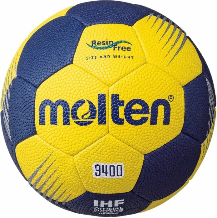 Top handbolli Molten, për femra dhe meshkuj, i kaltër dhe i verdhë