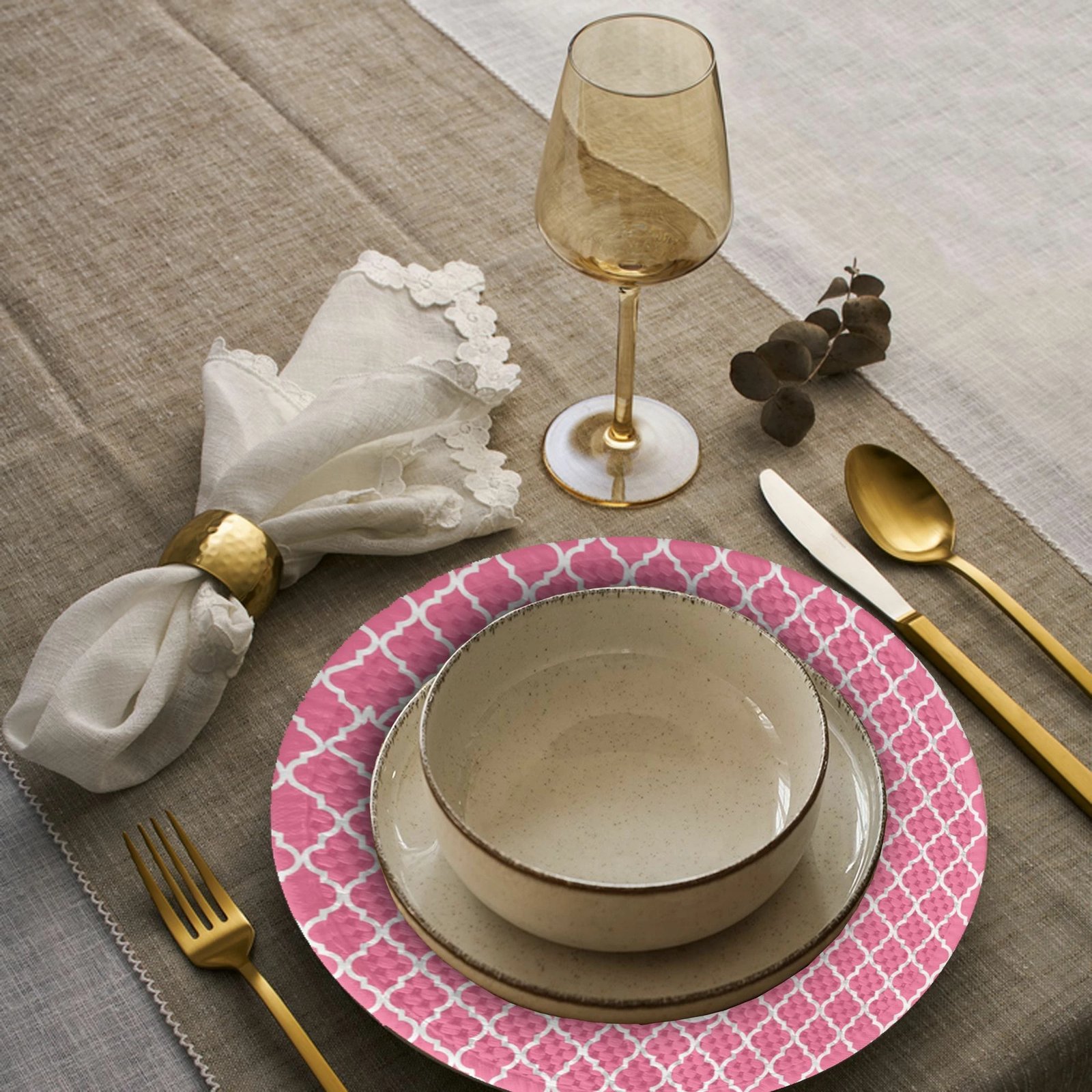 Set nënshtruesish tavoline Hermia Concept, shumëngjyrësh, 4 copë, 37cm