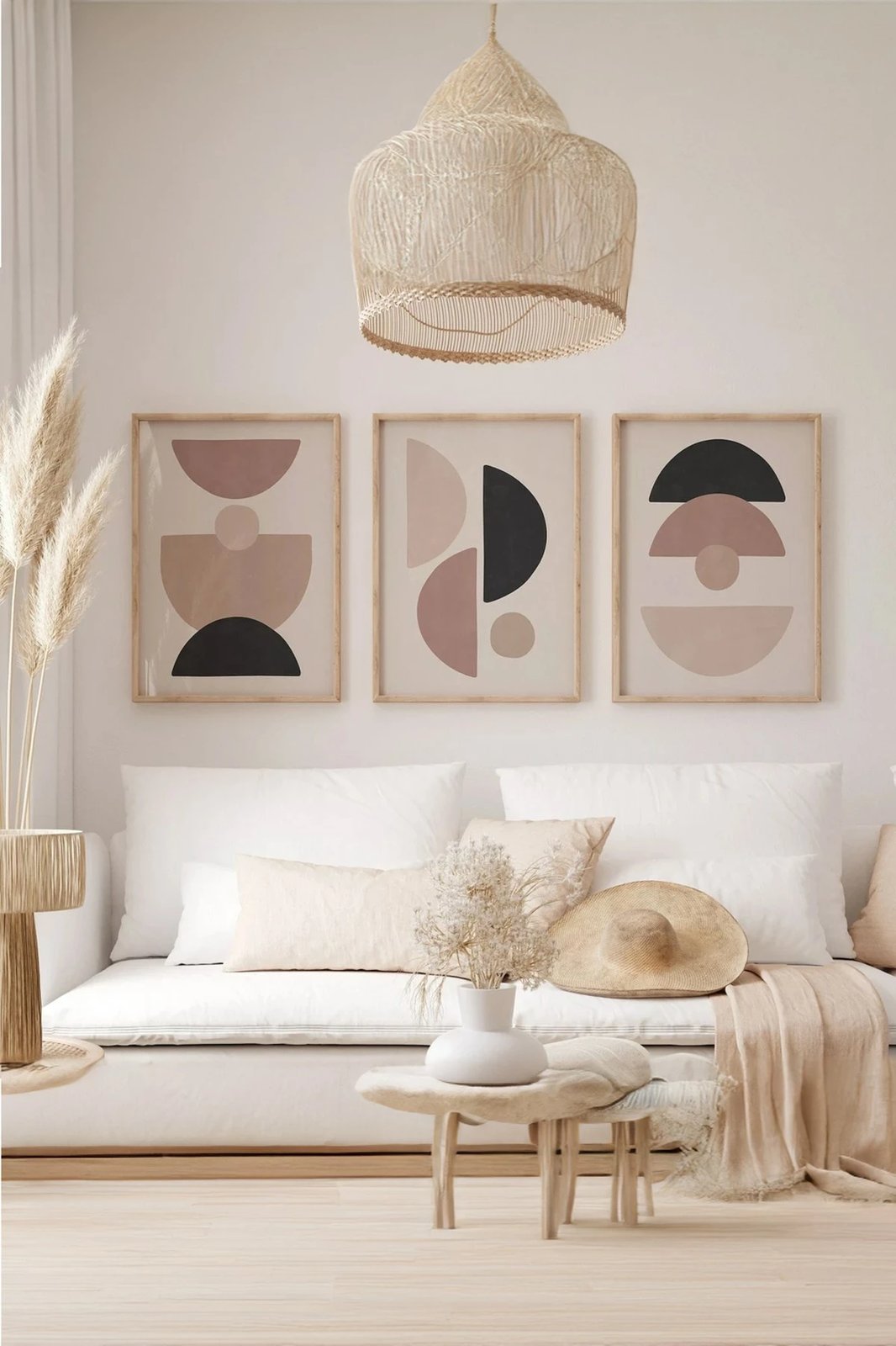 Pikturë dekorative me kornizë (3 copë), Wallity, 3Dartsohoset71