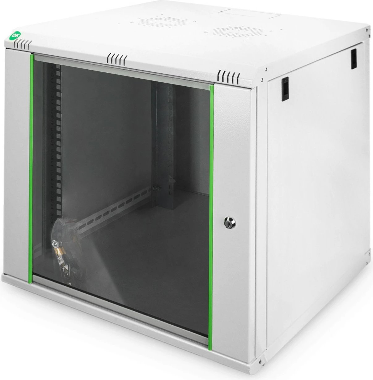 Kasë rrjeti Digitus Dynamic Basic 12U, 600x600mm, xham, gri