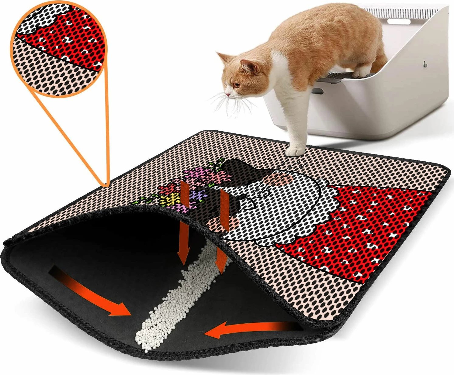 Tapet për rërë mace, shumëngjyrësh, Paws & Whiskers, Nrszn0160, 45x60cm