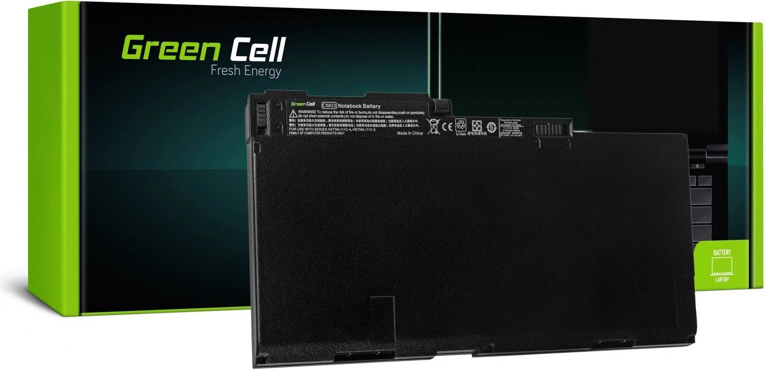 Bateri laptopi Green Cell HP68 për HP EliteBook/ZBook, 4000mAh, 11.1V, e zezë