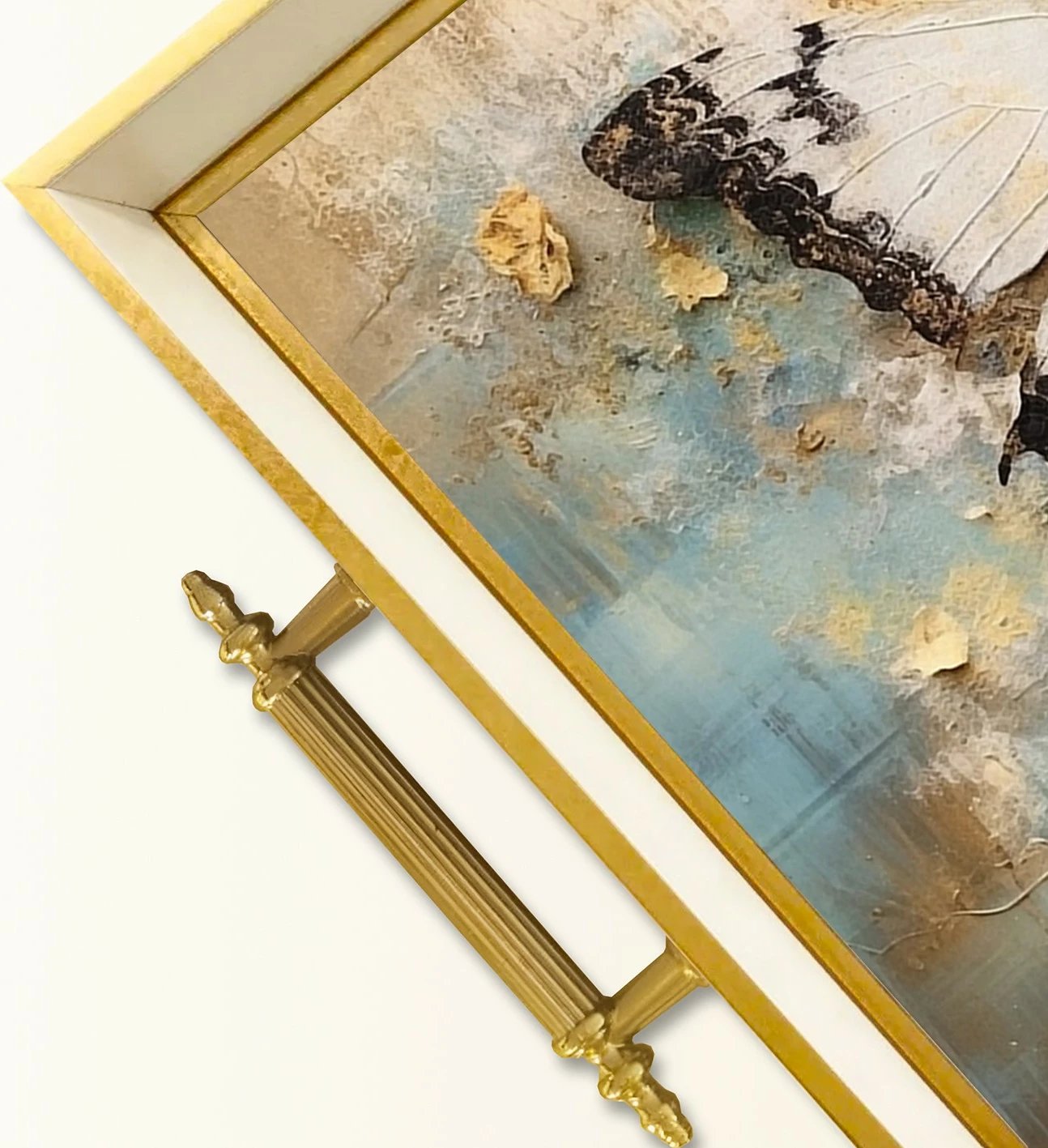 Tabaka xhami me dizajn fluture, shumëngjyrëshe, TPB9887 Tabaka xhami me dizajn fluture, shumëngjyrëshe, TPB9887