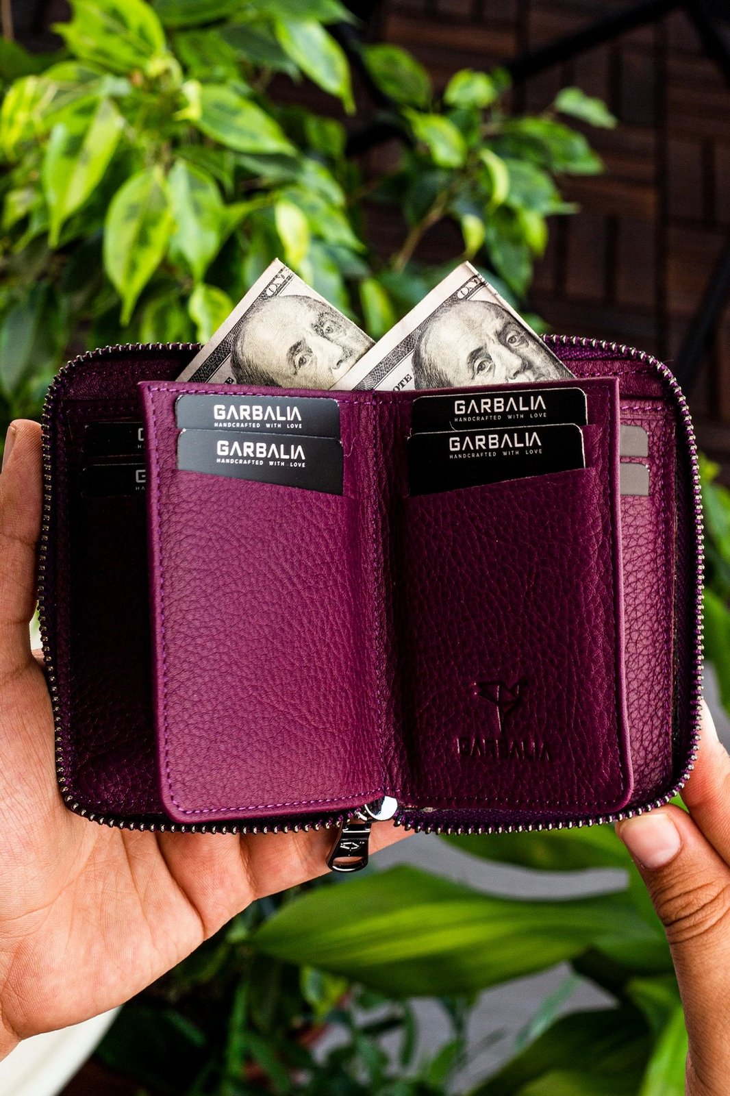 Mbajtës kartelash Zoozie Bags, zinxhir, ngjyrë damson