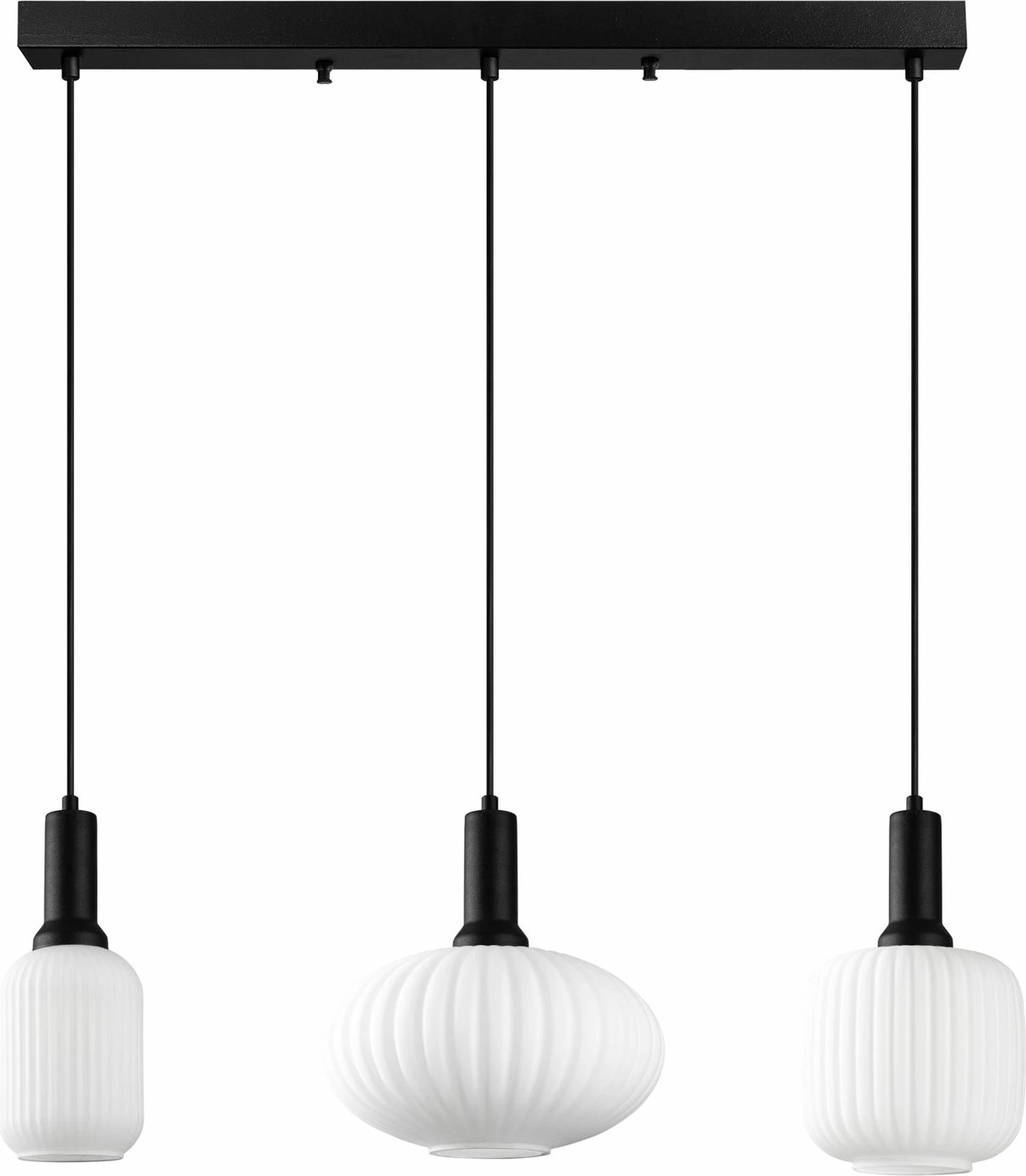 Llambë tavani Opviq, Asker - 15197, metal e xham, ngjyrë e zezë