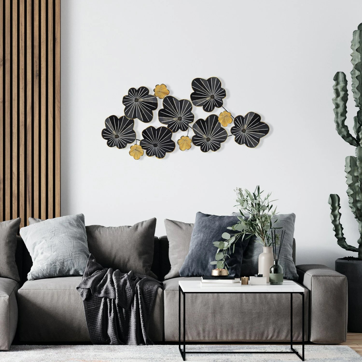 Aksesor dekorativ metalik për mur Wallity, Kadem, shumëngjyrësh