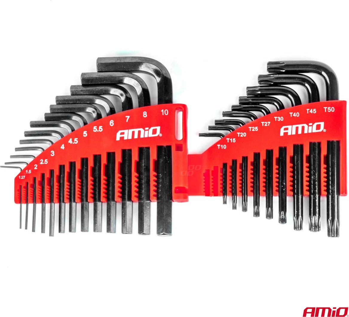 Çelësat Imbus hex & torx CRV zi 22 copë