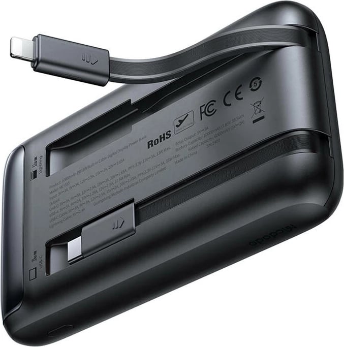 Powerbank Mcdodo MC-0231, 10000mAh, 33W, e zezë