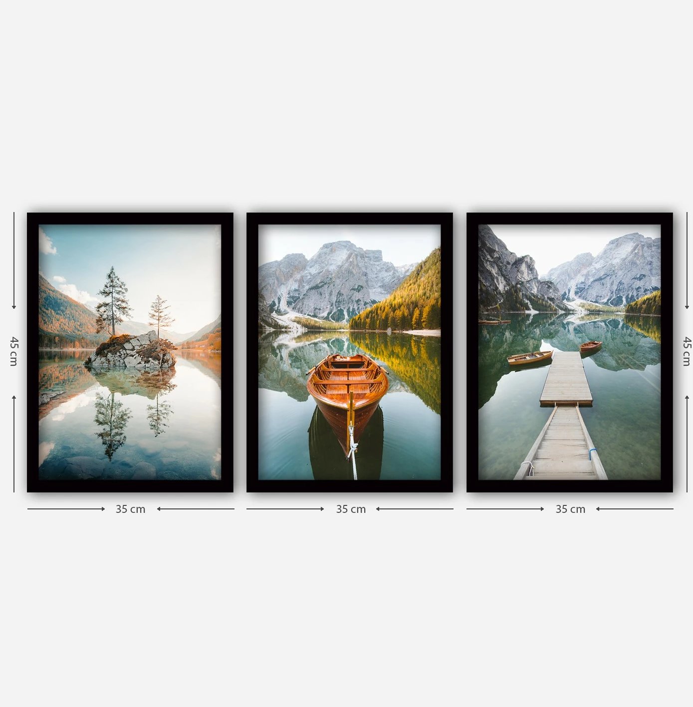 Pikturë dekorative me kornizë (3 copë), Wallity, 3SC18