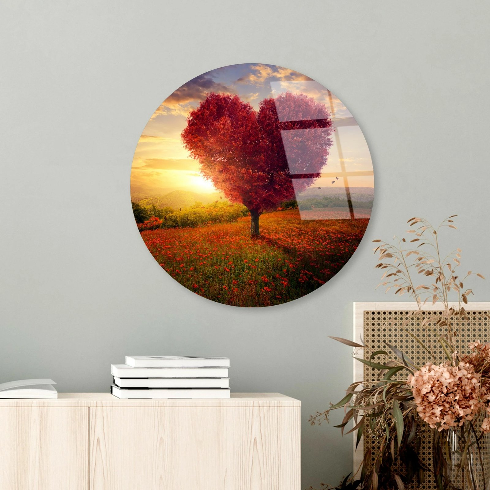 Pikturë dekorative prej xhami të temperuar, shumëngjyrëshe, UV-1147, 30cm