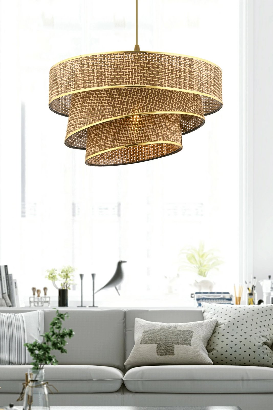 Llambë tavani Opviq Couper Hazeran, bezhë, ari