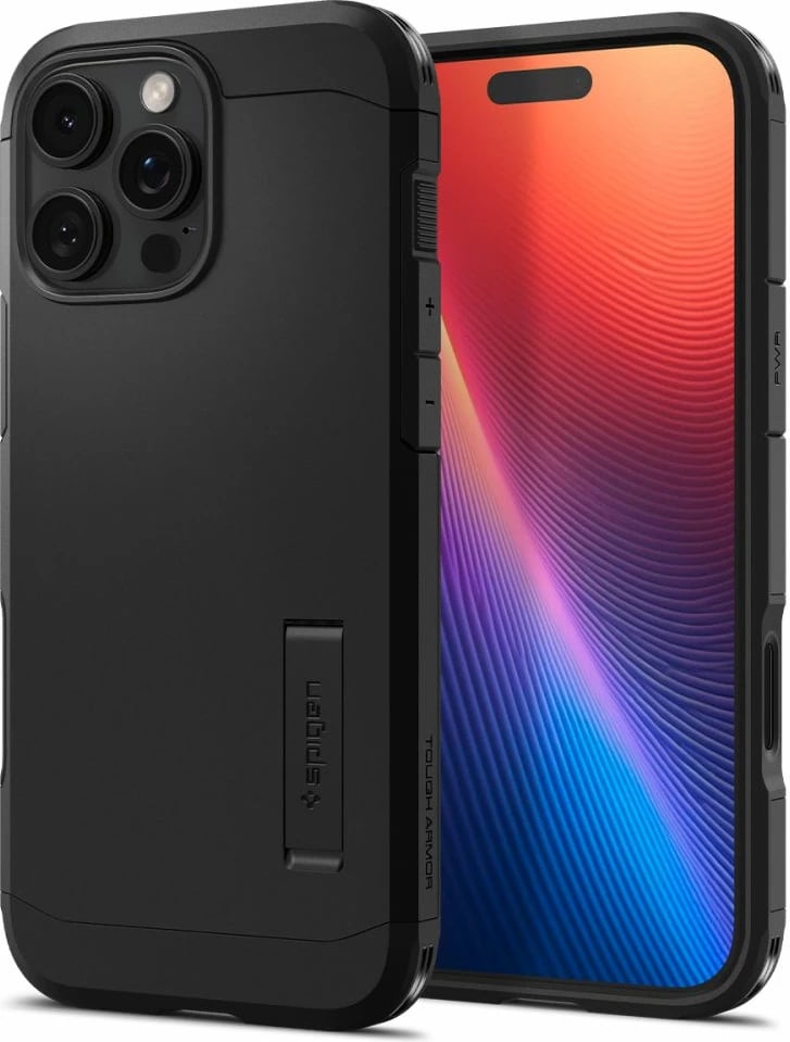 Mbështjellës Spigen Tough Armor T Mag për iPhone 16 Pro, i zi