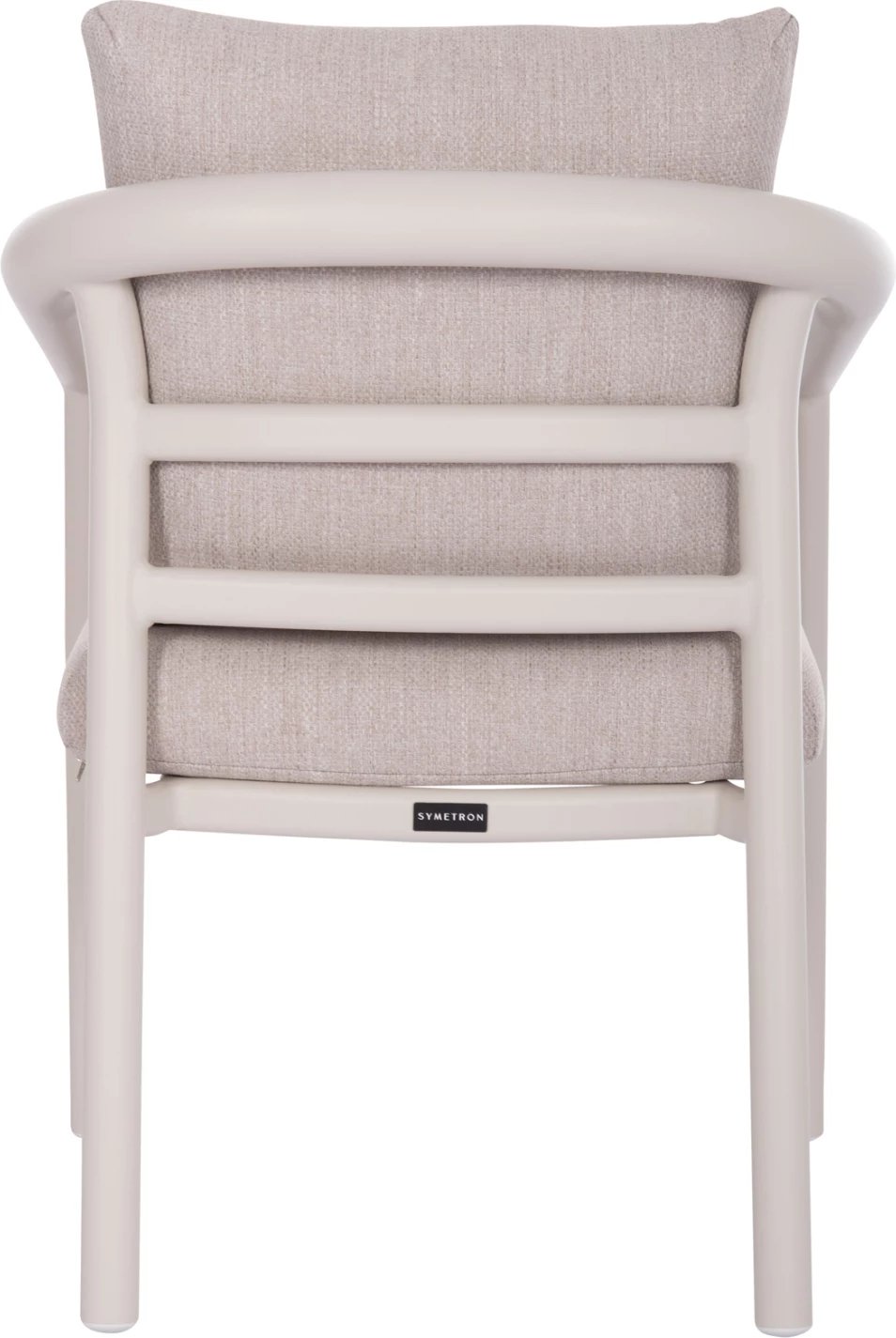 Karrige ngrënieje EUTOPIA, alumin krem e bardhë, stof OLEFIN bezhë, 62x66x78cm